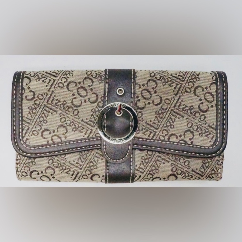 Liz Claiborne Wallet with Monogram Pattern EUC